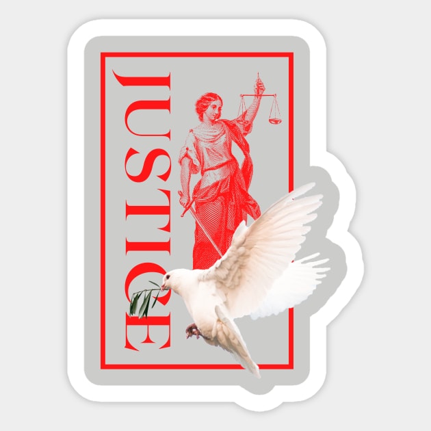 Justice greek sculpture Sticker by TheHappyLot